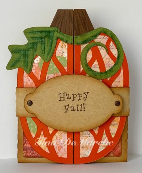 Pumpkin Double Fold Card by Tina