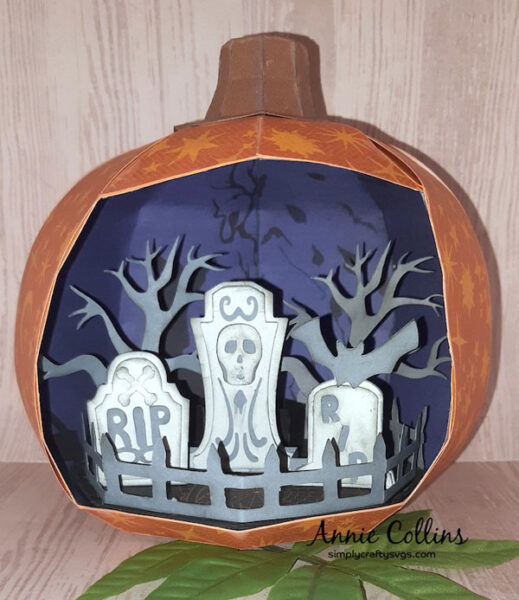 Pumpkin Graveyard Diorama by Annie