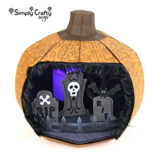 Pumpkin Graveyard Diorama SVG