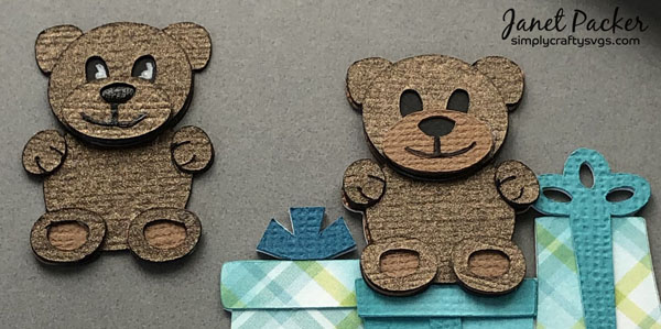 Baby's First Christmas Card Bears by Janet