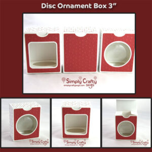 Disc Ornament Box 3 inch SVG File