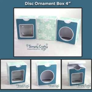 Disc Ornament Box 4 in SVG File