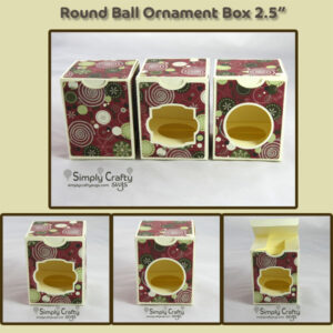 Round Ball Ornament Box 2.5 inch SVG File