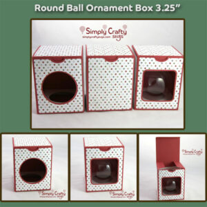 Round Ball Ornament Box 3.25 in SVG File