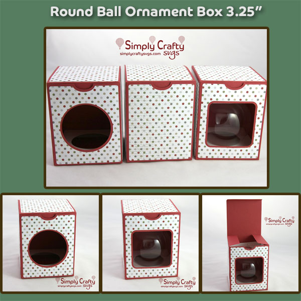 Disc Ornament Box 3 in SVG File - Simply Crafty SVGs