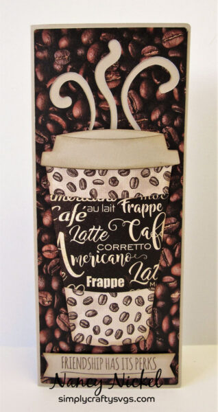 Slimline Coffee Card by Nancy