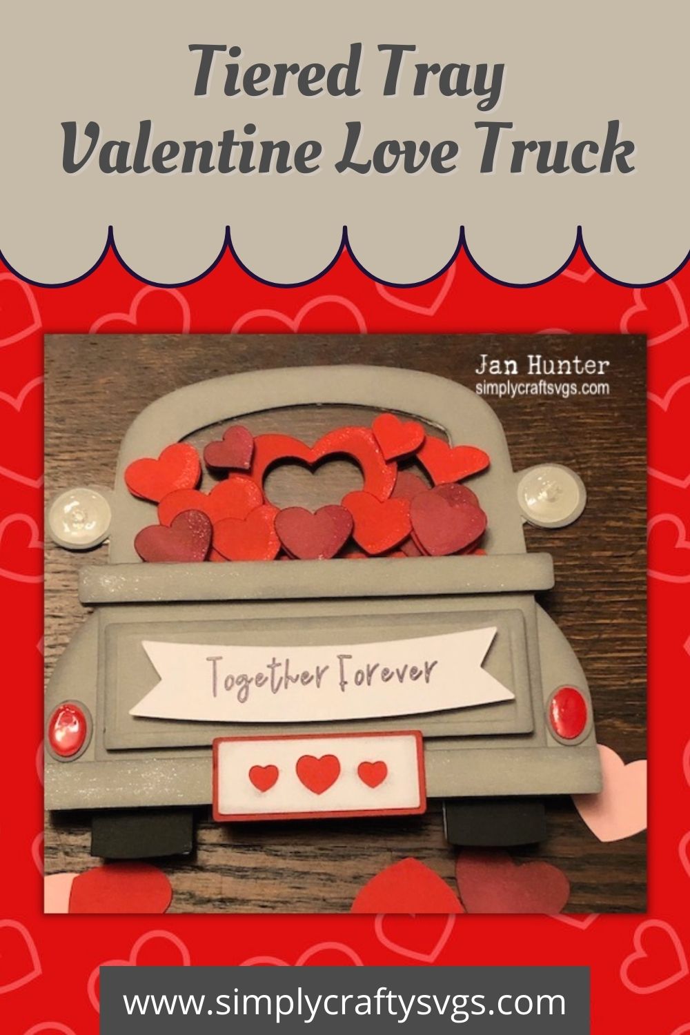 Tiered Tray Valentine Love Truck