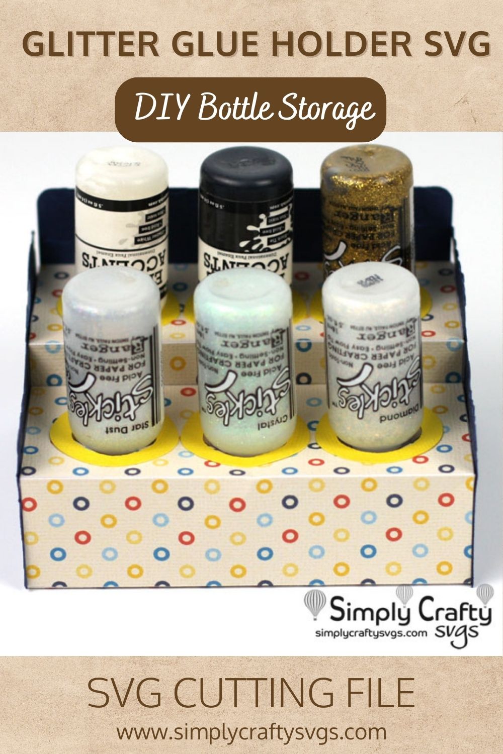 Blog Glitter Glue Bottle Holder SVG