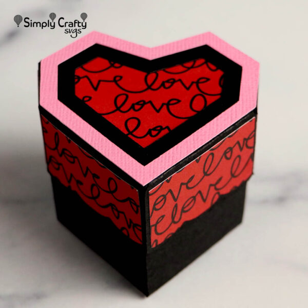 Heart Valentine's Box SVG