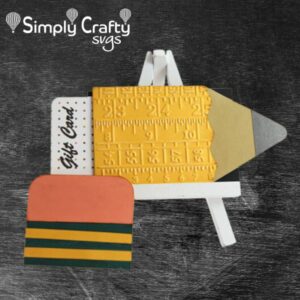 Pencil Gift Card Holder SVG File