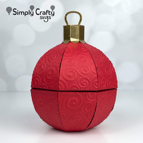 3D Round Ornament Gift Box SVG File