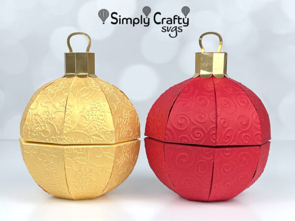 3D Round Ornament Gift Box SVG File