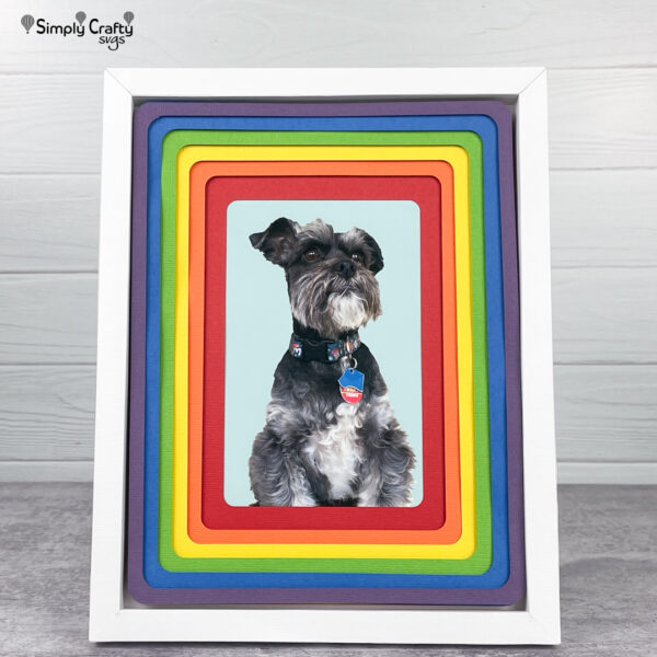 Rainbow Photo Frame SVG File