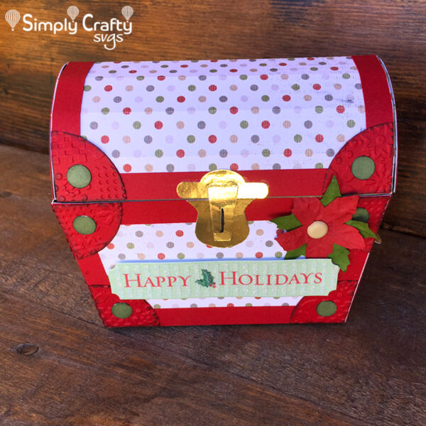 Christmas Treasure Chest Box SVG