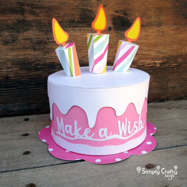 3D Birthday Cake SVG File