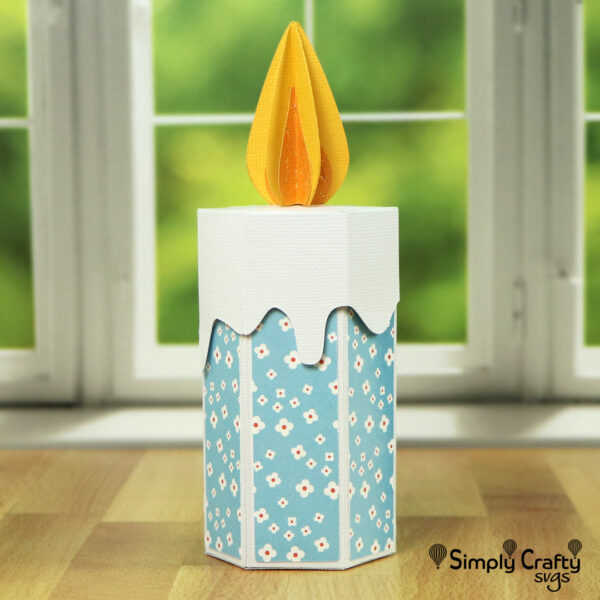 Birthday Wishes Candle Box SVG File