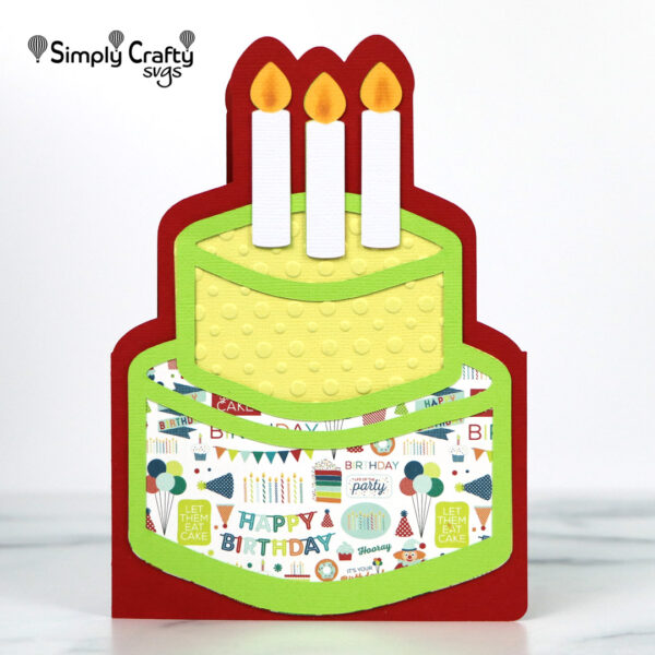 Celebration Cake Card SVG File