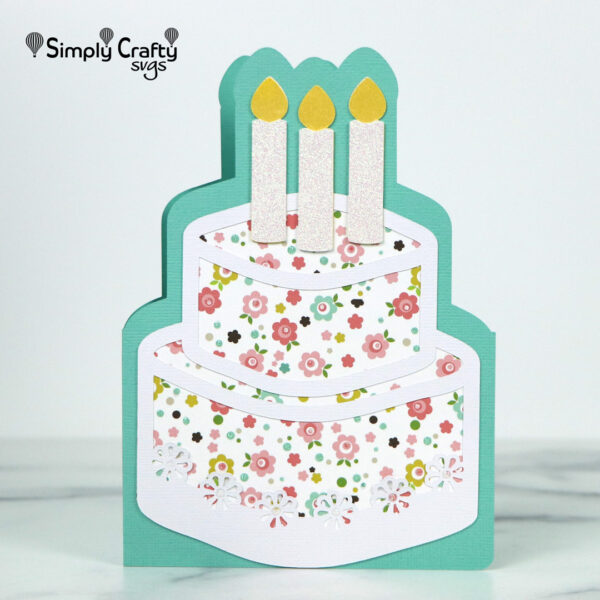 Celebration Cake Card SVG File