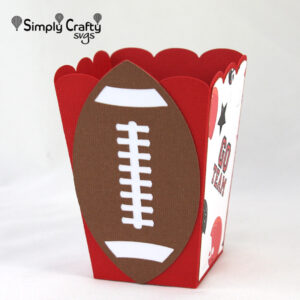 Football Popcorn Box SVG File