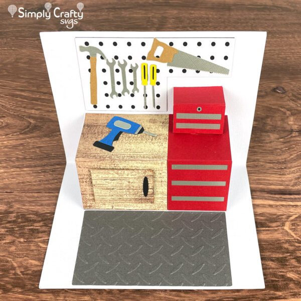 Garage Workshop Popup Card SVG File