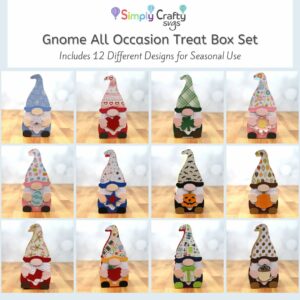 Gnome Treat Box Set SVG File