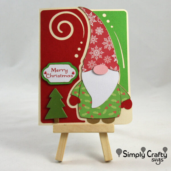 Christmas Gnome Card SVG File