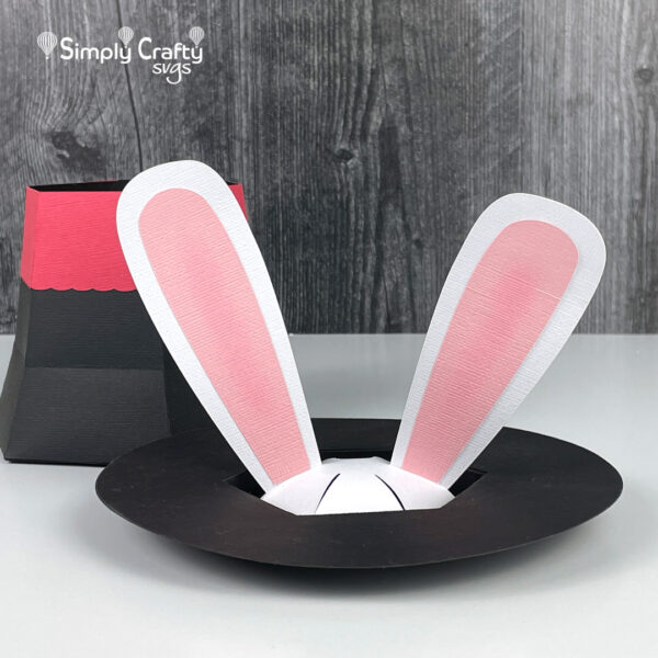 3D Magical Rabbit Hat Box SVG File