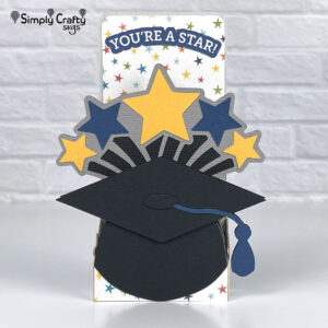 Star Graduation Box Card SVG File