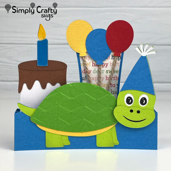 Turtle Birthday Card SVG File