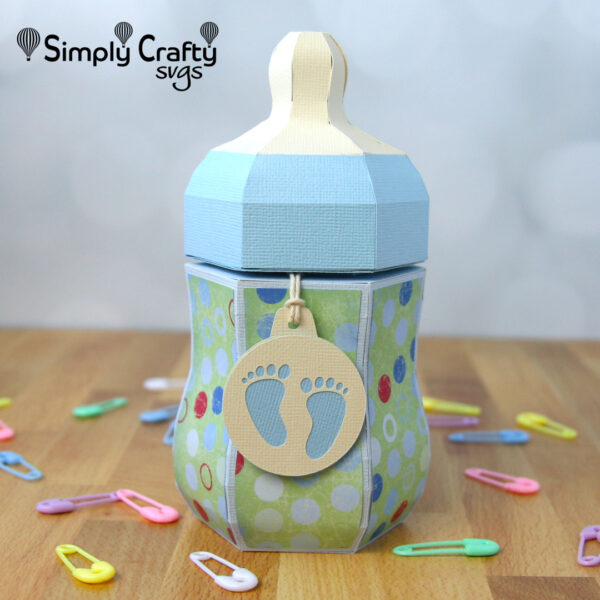 3D Baby Bottle Box SVG File