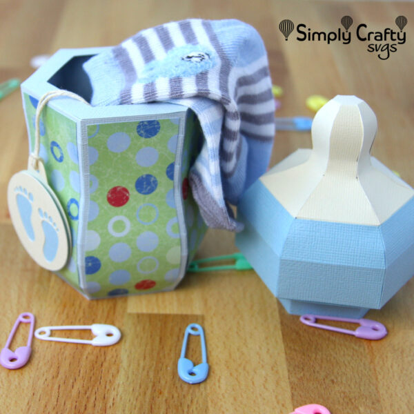 3D Baby Bottle Box SVG File