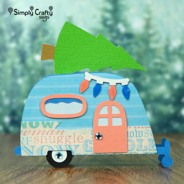 Christmas Camper Card SVG File