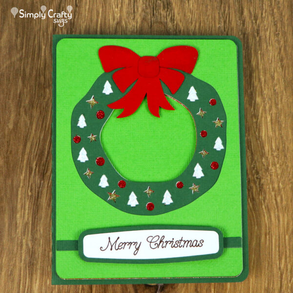 Christmas Wreath Card SVG File