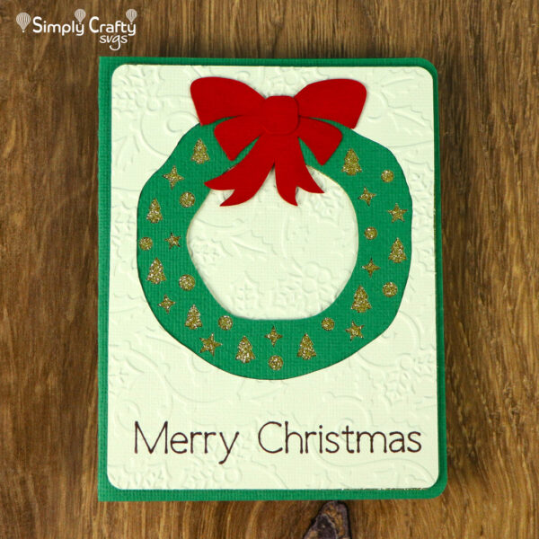 Christmas Wreath Card SVG File