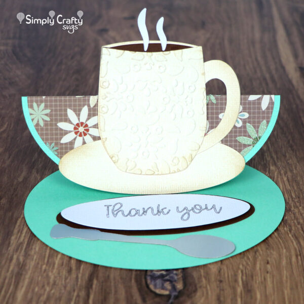 Coffee Mug Easel Card SVG File