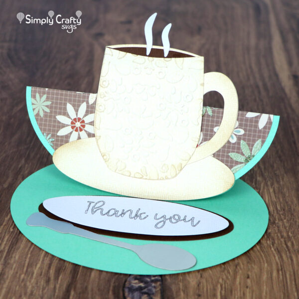 Coffee Mug Easel Card SVG File