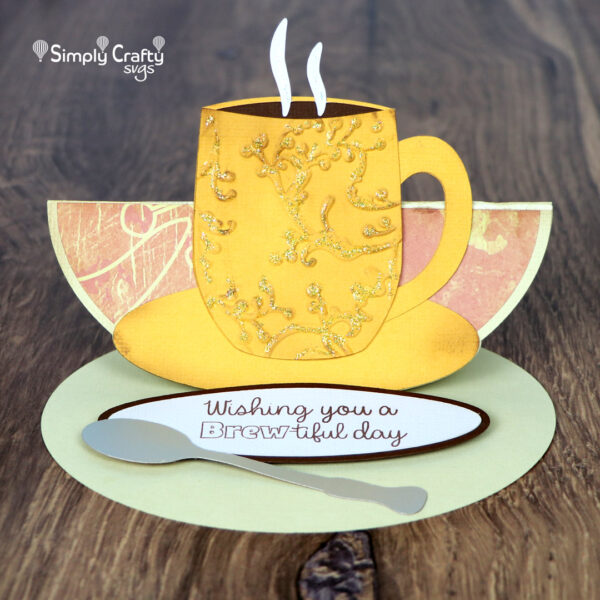 Coffee Mug Easel Card SVG File