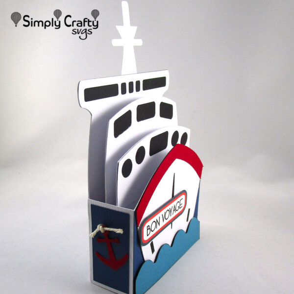 Cruise Ship Box Card SVG File