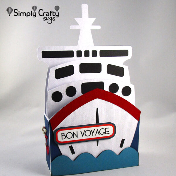 Cruise Ship Box Card SVG File