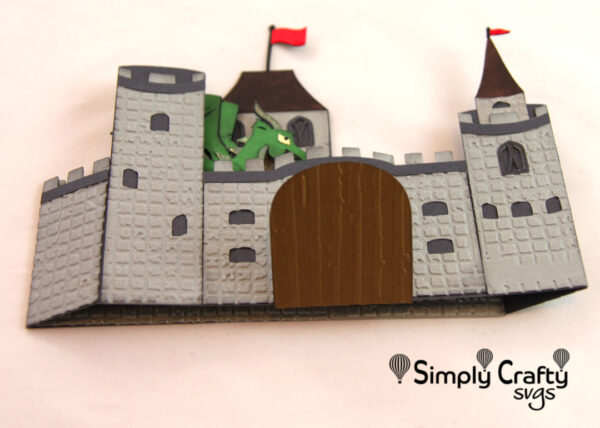 Dragon Castle Box Card SVG File