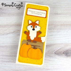 Fall Blessings Fox Card SVG file