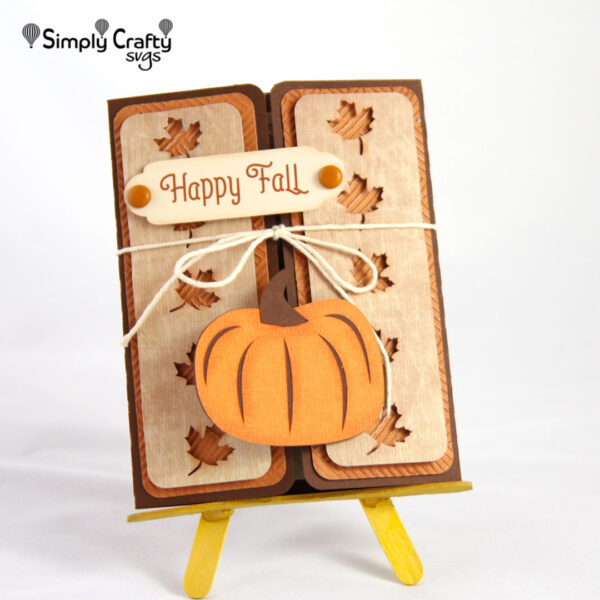 Fall Pumpkin Gatefold Card SVG File