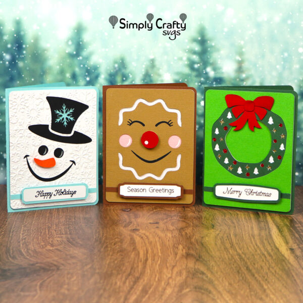 Layered Christmas Card Bundle SVG Files