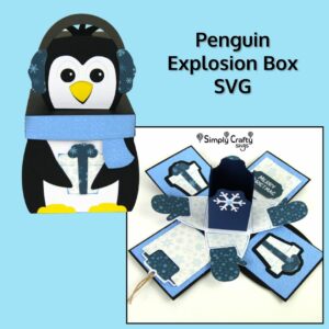 Penguin Explosion Box SVG File