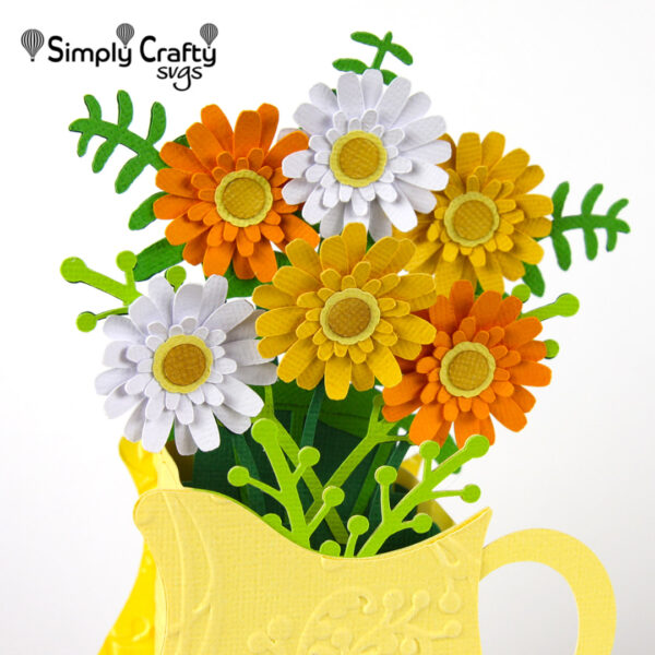 Pitcher of Flowers Card SVG FIle