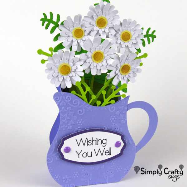 Pitcher of Flowers Card SVG FIle