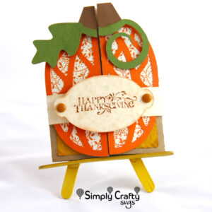 Pumpkin Double Fold Card SVG File