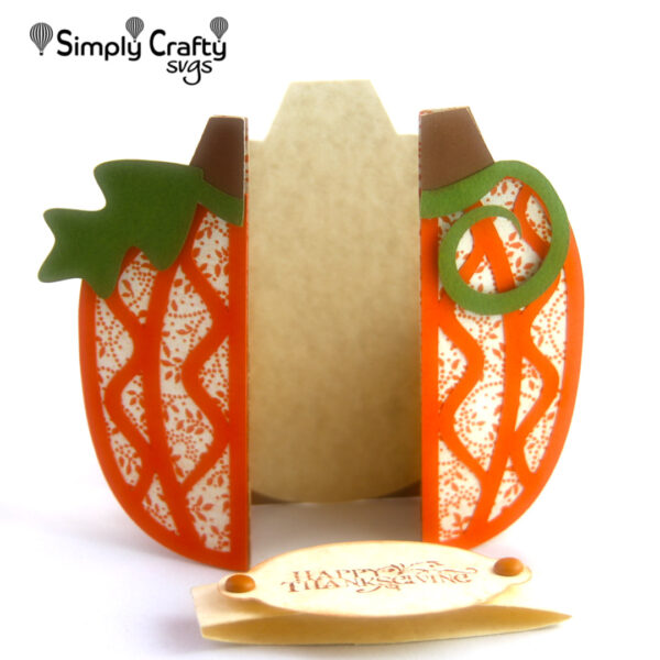 Pumpkin Double Fold Card SVG File