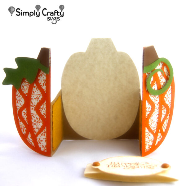 Pumpkin Double Fold Card SVG File