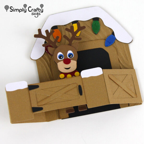 Reindeer Stable Card SVG File